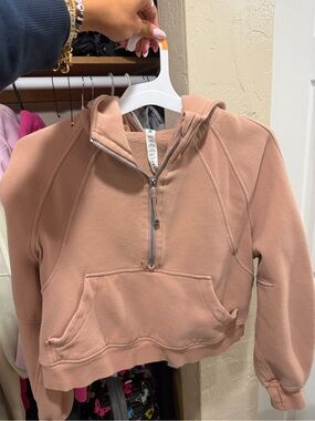 Lululemon Scuba Hoodie Zip up in Nude